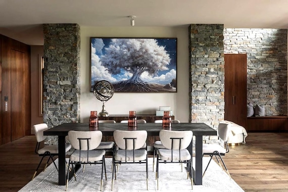 White Tree of Life: Extra Large Canvas Art Print