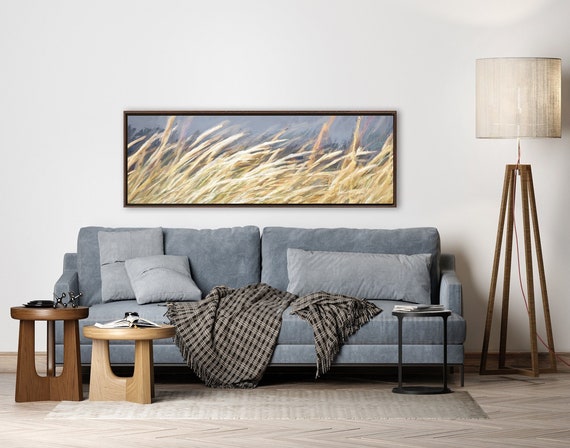 Prairie, Field Of Grain At Sunset, Print On Canvas - Ready To Hang