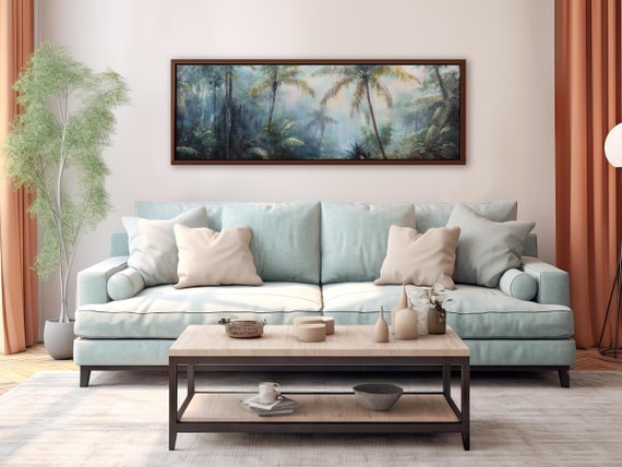 Tropical Forest in the Rain - Tropical Canvas Landscape - Serene Nature Wall Art