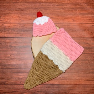 Baby ice cream outfit handmade sizes premie to 6 months  ready to ship
