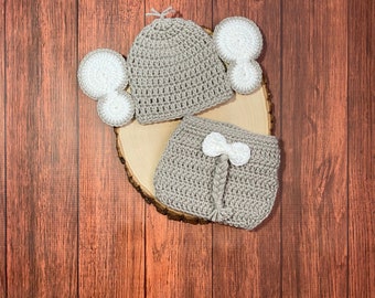 Newborn elephant outfit crochet elephant outfit baby elephant outfit elephant costume baby shower gift newborn photo prop ready to ship