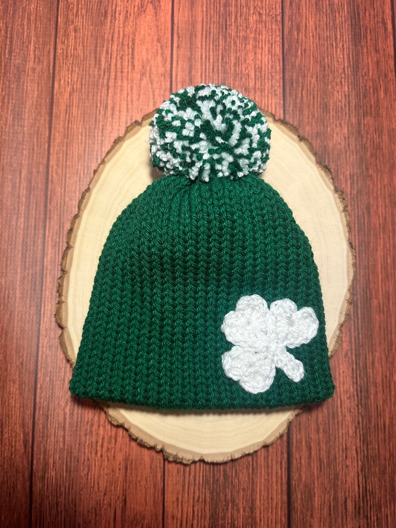 Baby St. Patrick's day hat knit gifts for baby image 3