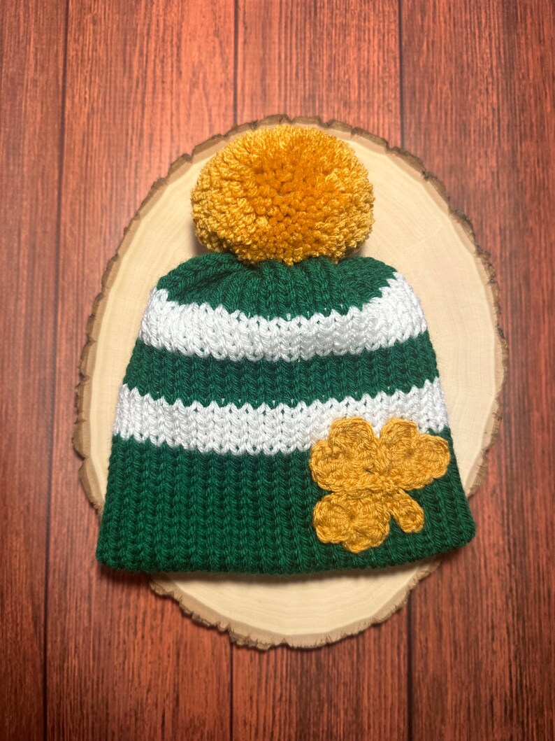 Baby St. Patrick's day hat knit gifts for baby image 5