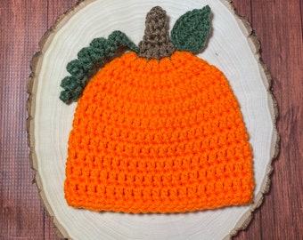 baby pumpkin hat crochet pumpkin hat Halloween hat Halloween costume newborn pumpkin hat baby shower gift newborn photo prop ready to ship