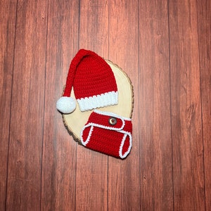 Baby santa outfit handmade sizes newborn to 6 months ready to ship