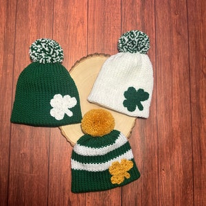 Baby St. Patrick's day hat knit gifts for baby image 2