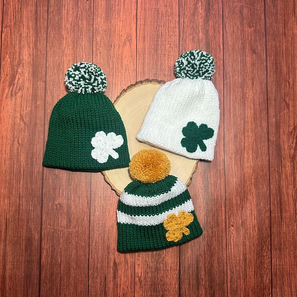 Baby St. Patrick's day hat knit- gifts for baby