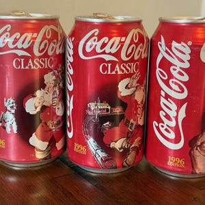 1996 Holiday Coke Cans