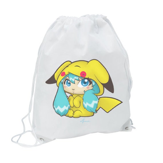Backpack Bag Chibi Hatsune Miku Vocaloid Fanart Cute Kawaii Anime Pikachu Pokemon Costume