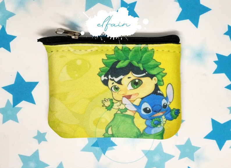 Chibi Lilo and Stitch fanart coin wallet purse wallet