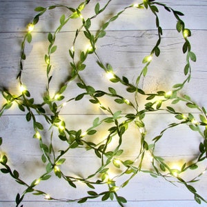 Green leaf vine lights hotsell