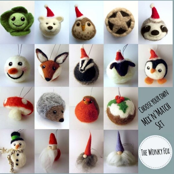 Felt Christmas Decorations Etsy UK