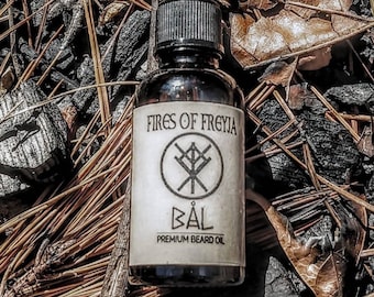 Bål | Smoky Bonfire | Premium Viking Beard Oil | Christmas Gift for Men, Old Norse, Gift for Camper, Nature Lover, Unique Gift for Men