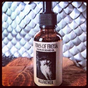 Huile à barbe Viking Allfather, notes de sauge, de chêne, de terre et de sel de mer, cadeau pour amoureux de la nature, cadeau pour papa viking, cadeau d'anniversaire pour frère