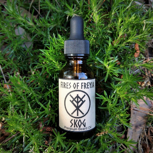 Skog | Pine, Moss, Woods, Earth | Premium Viking Beard Oil | Forest Scent, Gift for Dad, Gift for Husband, Father's Day, Viking Dad, Nature