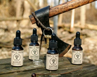 Berserker Viking Beard Oil: Bonfire, Amber & Musk Scent