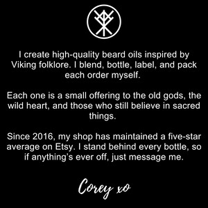Hammer of the Gods Viking Beard Oil, Leather, Steel, Earth & Wood image 3