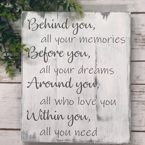 Behind you, all your memories, graduation gift, college grad gift, sons graduation gift, high school grad gift, daughters graduation