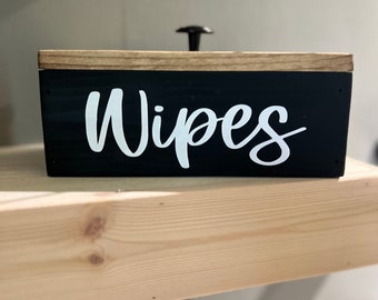 Flushable wipes box, wipes holder, bathroom wipes holder, bathroom storage, bathroom decor, butt wipes box,