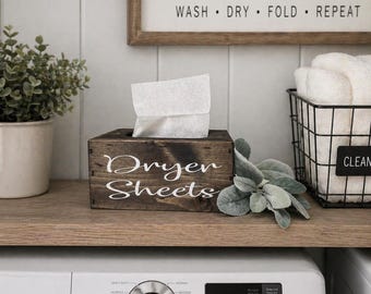 Dryer Sheet Holder | Laundry Room Decor | Laundry Organizer