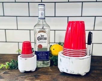 Farmhouse Cup and Shot Glass Holder