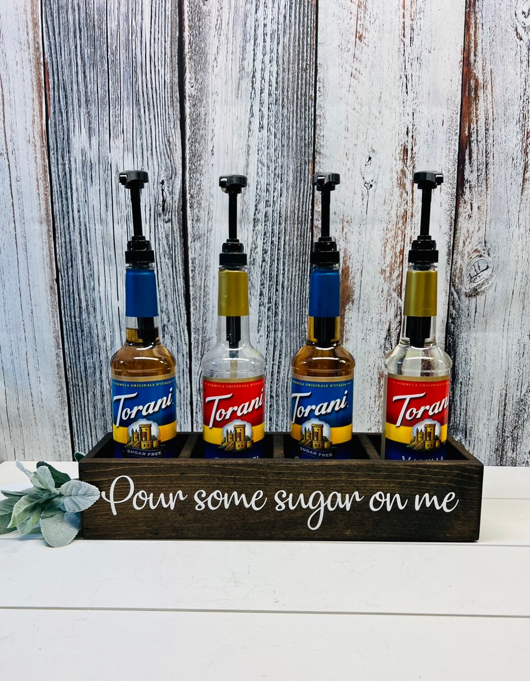 Coffee Bar Decor, Coffee Syrup Organizer, Coffee Bar Storage, Farmhouse