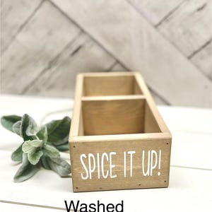 Pantry Organizer Seasoning Packet Holder | Custom Wooden Spice Crate | Farmhouse Kitchen Storage Bild 6
