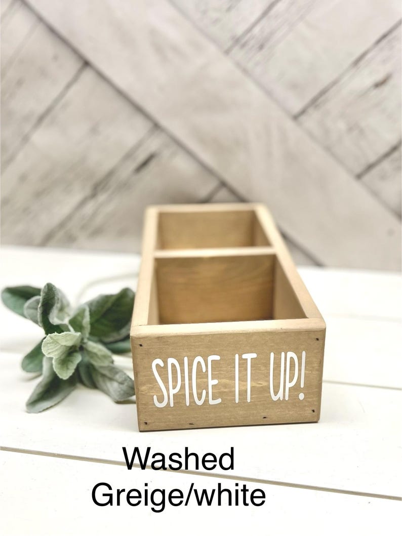 Pantry Organizer Seasoning Packet Holder | Custom Wooden Spice Crate | Farmhouse Kitchen Storage Bild 6