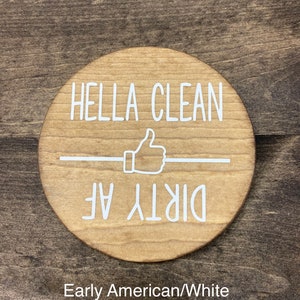 Funny Dirty AF Clean/Dirty Dishwasher Magnet: Rustic Farmhouse Kitchen Decor imagem 3
