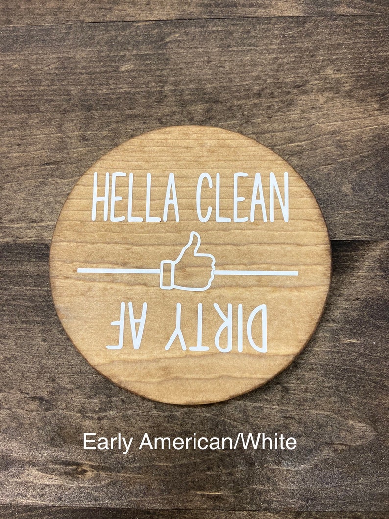 Funny Dirty AF Clean/Dirty Dishwasher Magnet: Rustic Farmhouse Kitchen Decor imagem 3