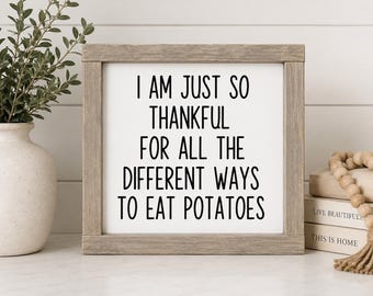 Funny Potato Sign: Hand Painted Kitchen Decor - Potato Lover Gift