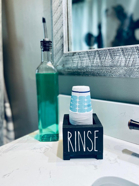 Rustic Wooden 3oz Cup Dispenser: Farmhouse Bathroom Organizer - Etsy