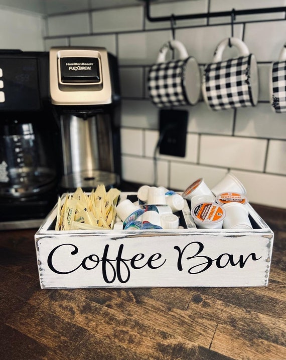 Coffee Bar Pod Storage Coffee Bar Storage Kitchen Storage Coffee Bar Decor Sugar Storage Coffee Organizer Coffee Station Etsy