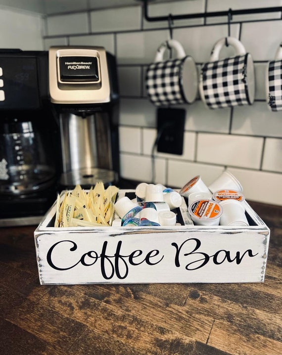 Our Kitchen Tea Station and Tiered Trays for Kitchen Storage