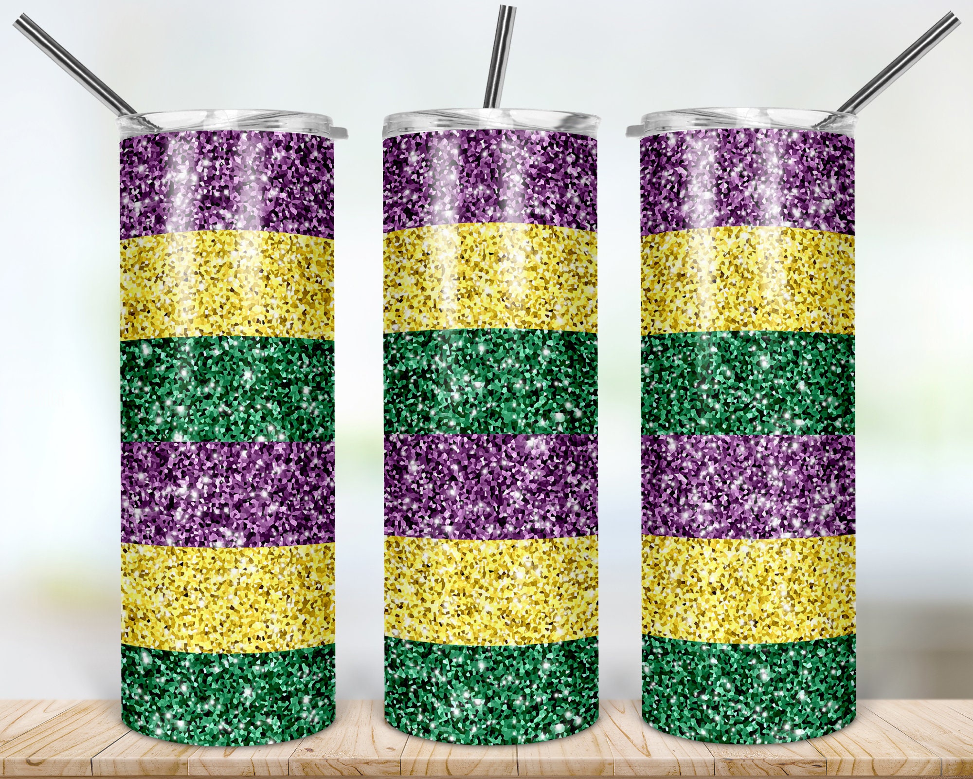 Mardi Gras Straw Topper Set by Swig (Shipping in January)