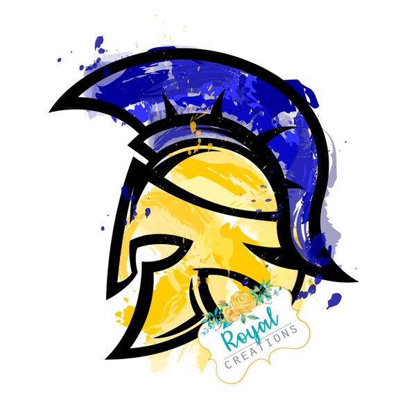 Knight Mascot, Yellow and Blue Knight, School Mascot Knight, Sublimation Design, School Mascot, digital Download, PNG