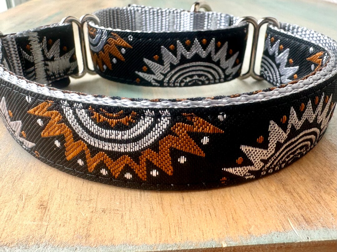 Winter Solstice Martingale Dog Collar or Leash Celestial Humane Choke