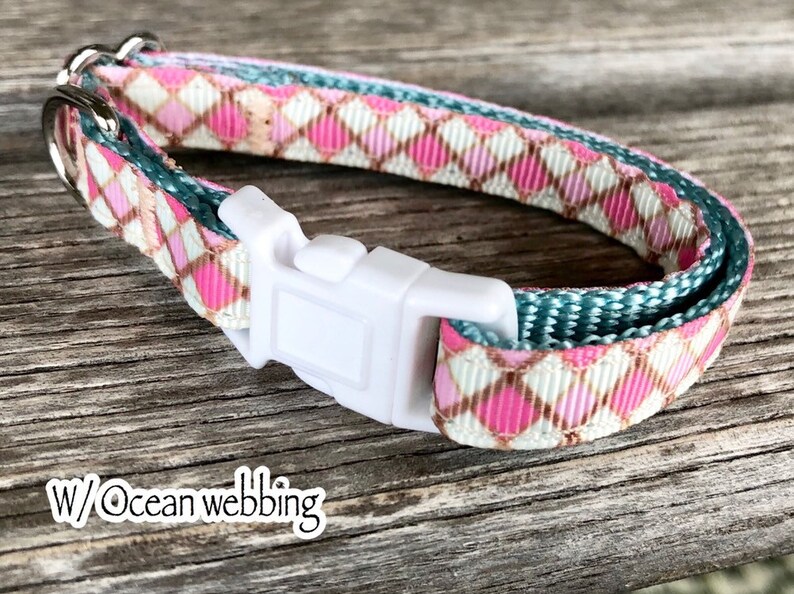 Blush Diamond Cat Collar Pink Kitten Collar Lattice Cat Etsy