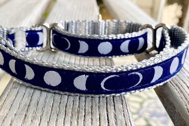 Lunar Phases Martingale Dog Collars Moon Dog Collar Etsy