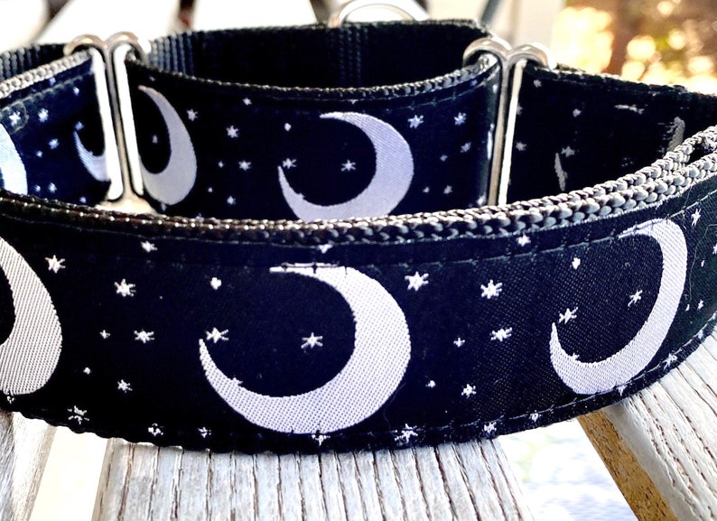1.5 Crescent Moon Martingale Dog Collar Jacquard Etsy