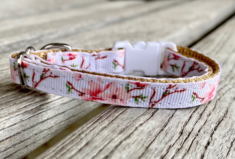 Cherry Blossom Cat Collar Japanese Cat Collar Floral Kitten Etsy