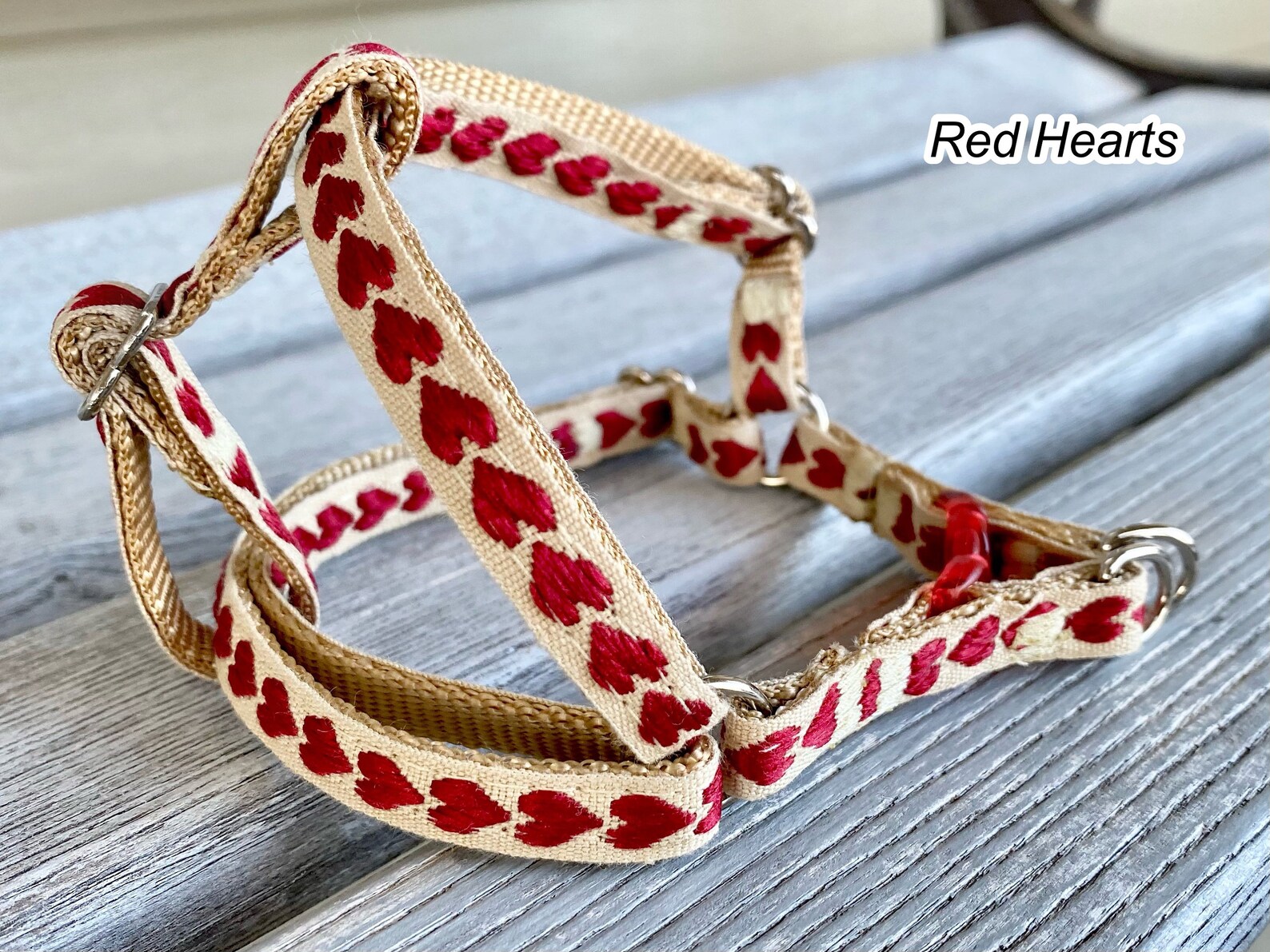 Sweet Hearts Woven Teacup Dog Collar Dog Leash or Stepin Dog Etsy