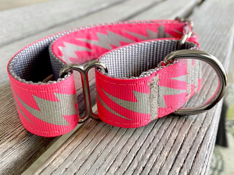 1 Reflective Martingale Dog Collars Jacquard Humane Choke Etsy