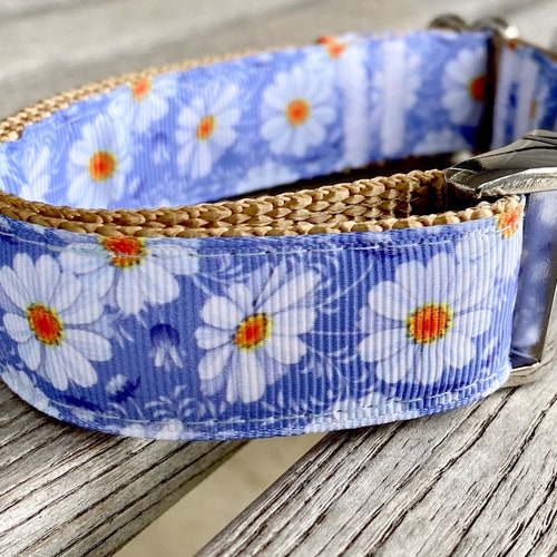 Girly Bow Collar Chambray Polka Dot Dog Collar Chambray Etsy