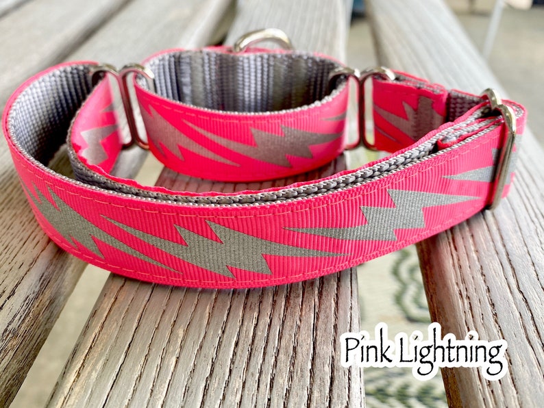 1 Reflective Martingale Dog Collars Jacquard Humane Choke Etsy