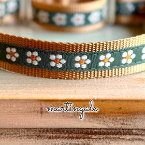 Dogwood Flower Martingale Dog Collar Floral Humane Choke Collar for Sight Hounds Greyhound Martingale Collar Flower Martingale for Girl Dog