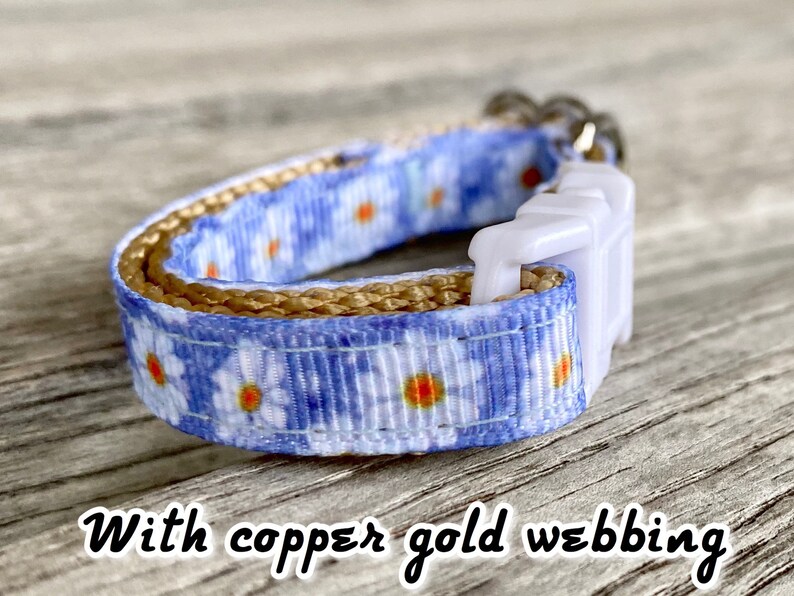 Periwinkle Daisy Cat Collar Violet Cat Collar Floral Kitten Etsy