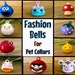 Fashion Bells, Jingle Bell for Cat Collar, Character Animal Jingle Bell, Large Bell for Pets, Specialty Bell, LOUD 