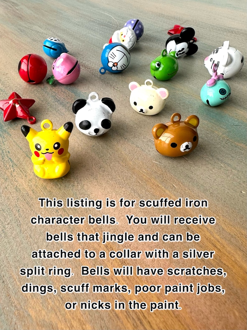 UGLY Bells for Pet Collar Chipped Jingle Bell for Cat Collar Character ...