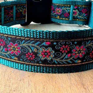 Black floral dog collar online